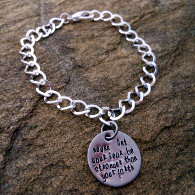 Personalised Mother's Day Custom Bracelet - Hand Stamped Name Jewellery Gift for Her with Lobster Clasp