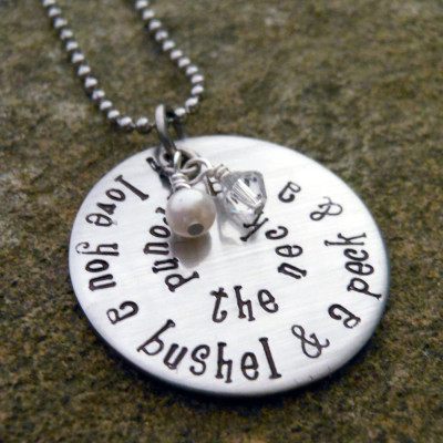 Romantic "I Love You A Bushel And A Peck" Necklace - Christmas & Birthday Gift for Her
