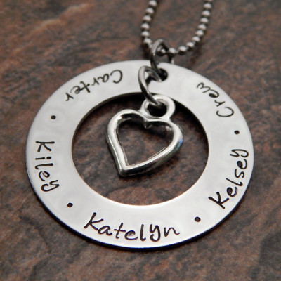 Personalised Kids Names Necklace - Mommy Jewellery Gift for Christmas, Birthday or Any Occasion