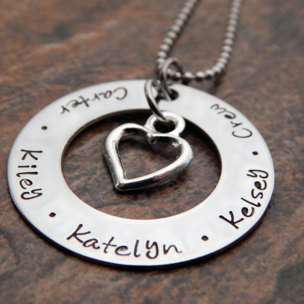 Personalised Kids Names Necklace - Mommy Jewellery Gift for Christmas, Birthday or Any Occasion
