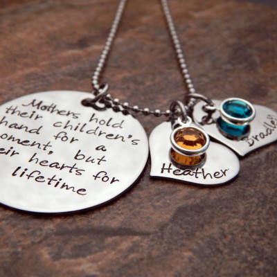 Personalised Gift for Mom with Child Name and Birthstone - Symbolizing a Mother's Eternal Love and Bond