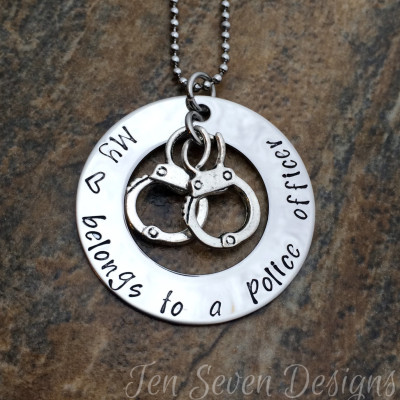 Gift Handcuff Charm for Police Officer's Wife - Perfect Birthday Gift for Cop Wife, Girlfriend