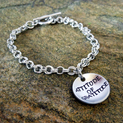 Custom Hand Stamped Bracelet with Toggle Clasp - Perfect Christmas Gift for Her, Graduation Gift, or Birthday Jewellery