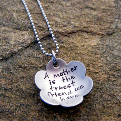 Custom Quote Necklace - Perfect Gift for Mom, Best Friend, Wife - Home Decor Christmas, Birthday, Anniversary