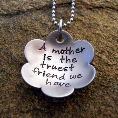 Custom Quote Necklace - Perfect Gift for Mom, Best Friend, Wife - Home Decor Christmas, Birthday, Anniversary