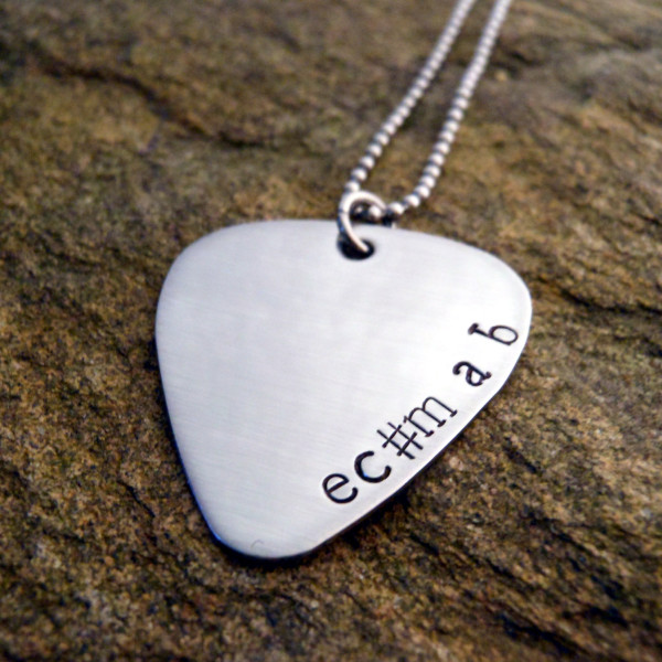 Personalised Guitar Pick Necklace - Unique Birthday Gift for Musicians - Custom Anniversary Gift for Her - Perfect Graduation Gift Idea