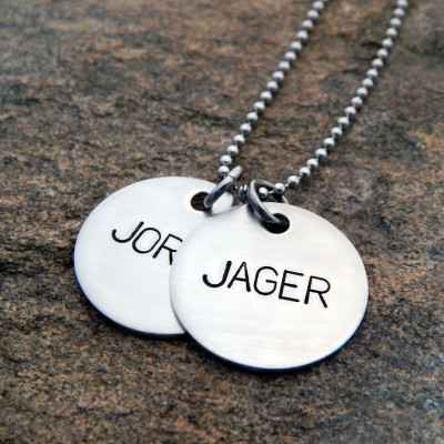 Personalised Mother's Name Necklace - Hand Stamped Sterling Silver - Christmas Gift