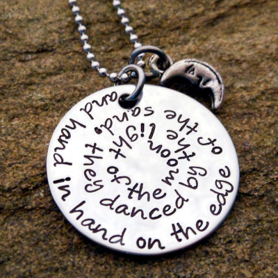 Personalised Quote Necklace - Hand Stamped - Christmas, Birthday Gift for Her - Custom Quote Jewellery for Girlfriend