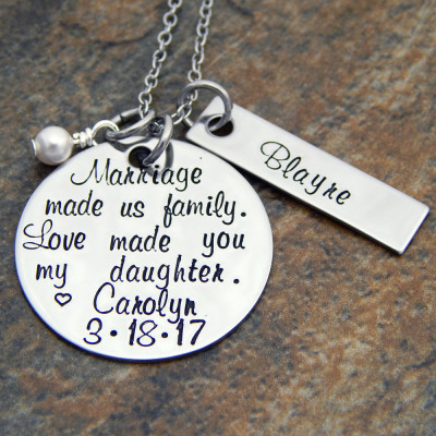 Personalised Wedding Gift for Step Daughter - From Groom and Bride's Marriage Celebration - Making Us Family