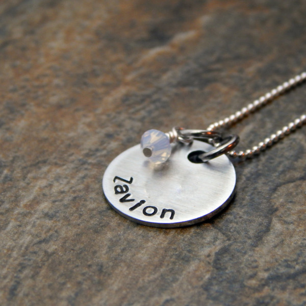 Personalised Sterling Silver Name Necklace - Christmas & Birthday Gift for Her - Custom Jewellery - Hand Stamped
