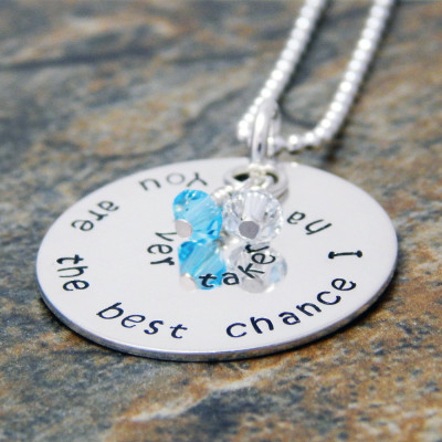 Personalised Custom Quote Hand Stamped Sterling Silver Necklace - Perfect Gift for Her Birthday, Graduation, Anniversary