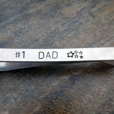 Engraved Tie Clip - Custom Christmas Gift for Dad, Husband, Grandpa - Great Anniversary Gift Idea