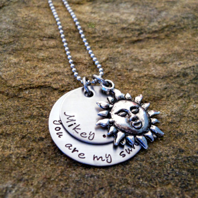 Personalized You Are My Sunshine Necklace with Children's Names - Name Necklace - Birthday  Gift for Mom - Christmas Gift - Mommy Jewelry