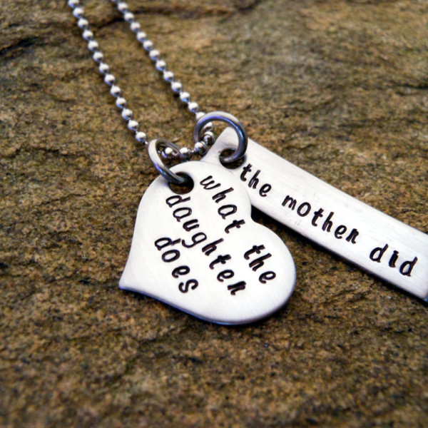 Mother-Daughter Wisdom Sterling Silver Necklace - Graduation Gift for Her - Celebrating the Bond