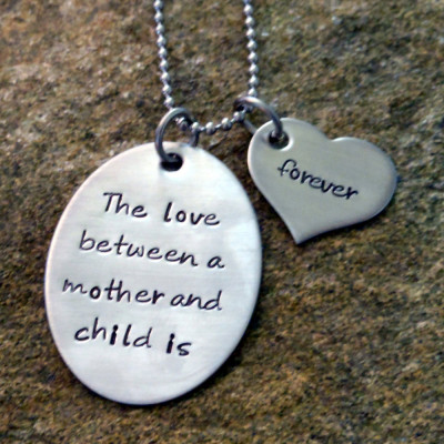 Personalised Hand Stamped Mother's Necklace - Perfect Christmas or Birthday Gift to Show Your Love