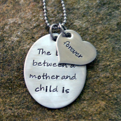 Personalised Hand Stamped Mother's Necklace - Perfect Christmas or Birthday Gift to Show Your Love