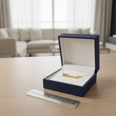 18ct Gold Double Thickness Custom Name Necklace - Carrie Style
