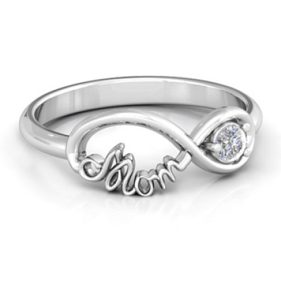 Infinity Mothers Day Ring with Birthstone