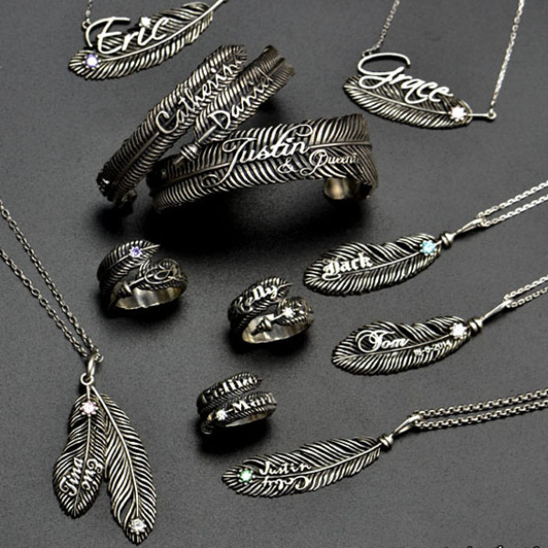 Luxury Feather Series - With Name Jewellery - By The Name Necklace;