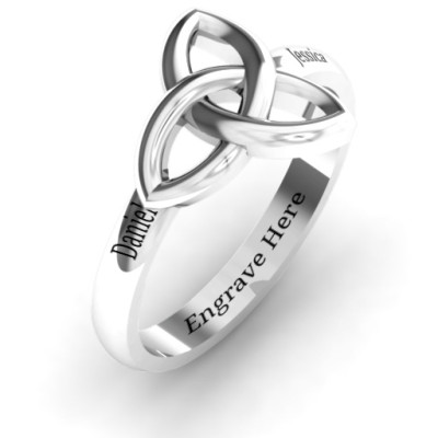 Sterling Silver Celtic Knot Design Women's Ring