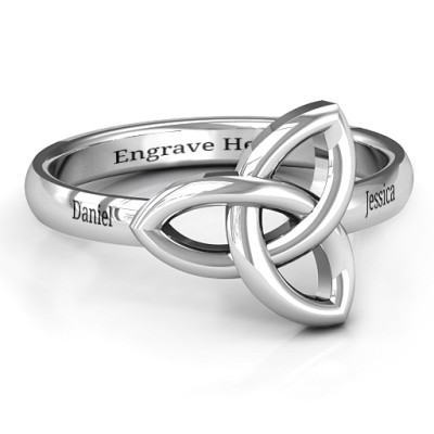 Sterling Silver Celtic Knot Design Women's Ring