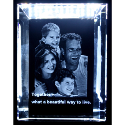 Personalised 2D/3D Photo Engraved Crystal - Perfect Gift for Any Occasion