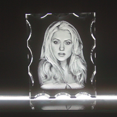 Personalised 2D/3D Photo Engraved Crystal - Perfect Gift for Any Occasion