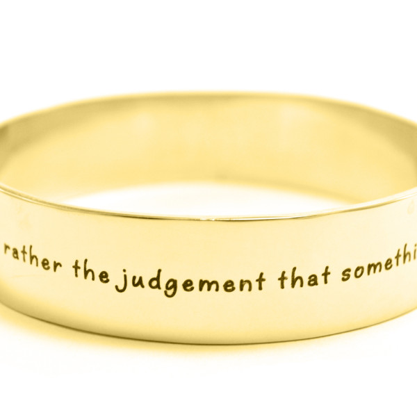 Personalised 18ct Gold Plated Endless Bangle, 15mm Wide