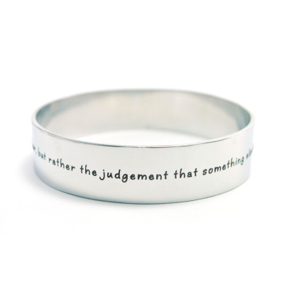 Personalised Silver Endless Bangle - 15mm Wide
