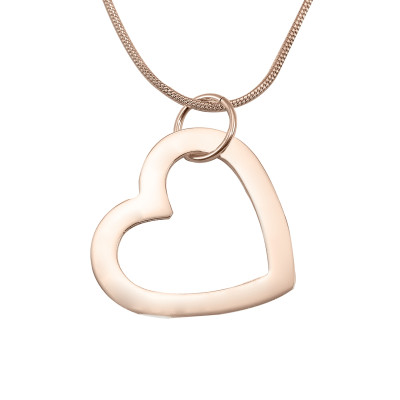 Personalised "Always in My Heart" Rose Gold Plated Necklace