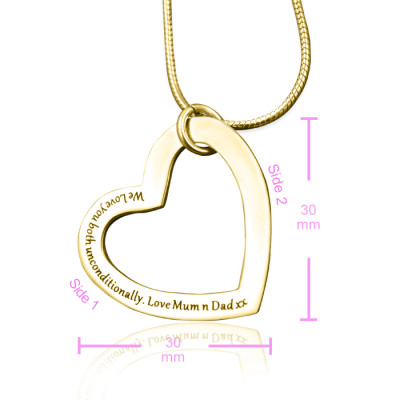 Personalised Gold Plated Necklace with 'Always in My Heart' Design