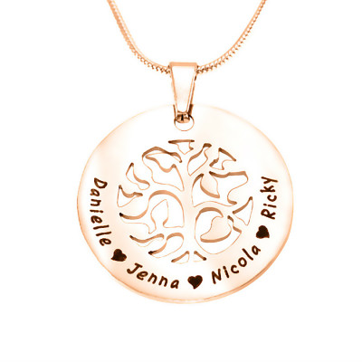 Personalised Family Tree Necklace - 18ct Rose Gold Plated