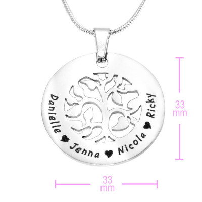 Custom Engraved Family Tree Necklace
