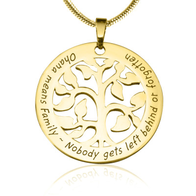 Personalised Ohana Tree - 18ct Gold Plated *Limited Edition - By The Name Necklace;