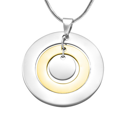 Custom "Circles of Love" Two-Toned Gold & Silver Necklace