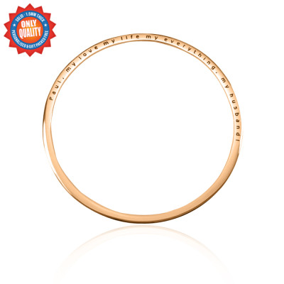 Personalised 18ct Rose Gold Plated Classic Bangle