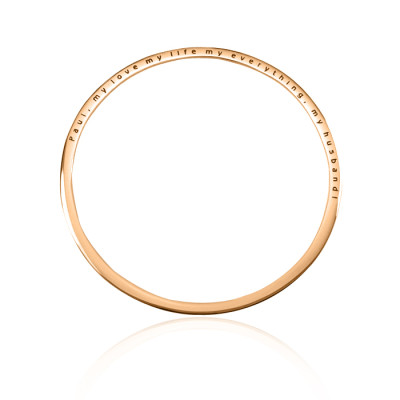 Personalised 18ct Rose Gold Plated Classic Bangle