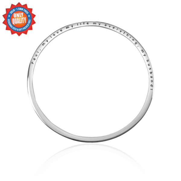 Customised Classic Sterling Silver Bangle