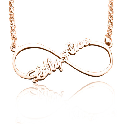 Personalised Rose Gold Plated Infinity Name Necklace