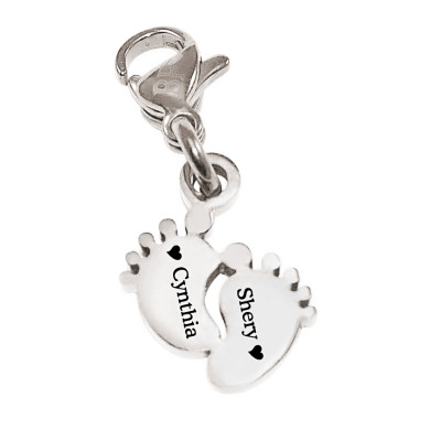 Custom 12mm Foot Charm with Clasp