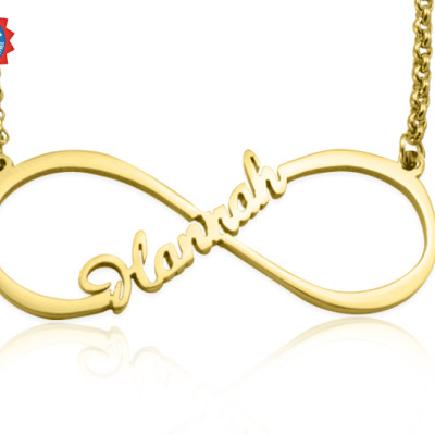Engraved Custom Infinity Name Necklace - 18K Gold Plating