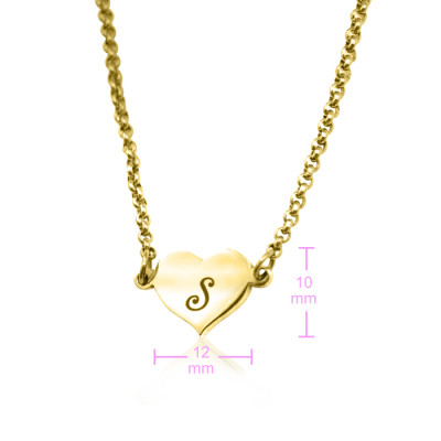 Personalised Heart Necklace - 18ct Gold Plated Jewellery Gift