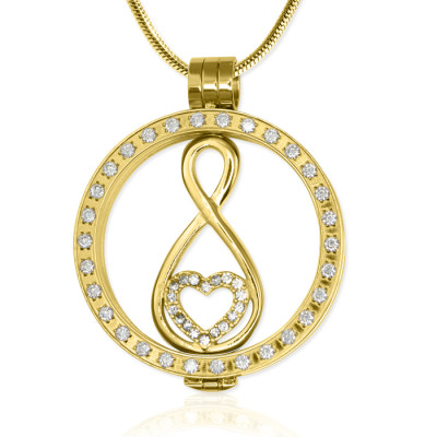 Personalised Gold Diamonte Necklace with 18ct Gold Plated Infinity - By The Name Necklace;