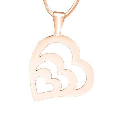 Personalised Rose Gold Plated Heart Necklace - Perfect Valentines Gift