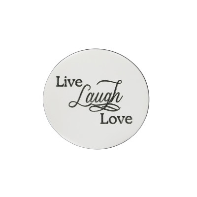 Personalised Dream Locket with "Live Laugh Love" Engraved Disc
