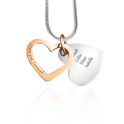 Custom "Love Forever" Two-Tone Necklace