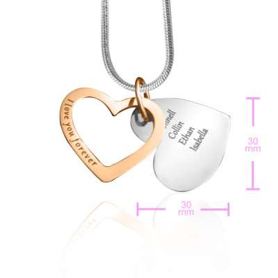 Custom "Love Forever" Two-Tone Necklace