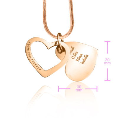 Personalised Love Necklace with Rose Gold Plating