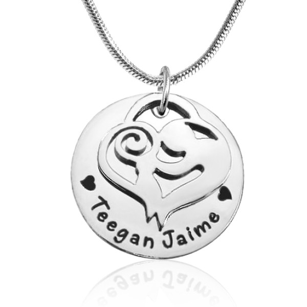 Personalised Single Disc Necklace for Moms - Sterling Silver