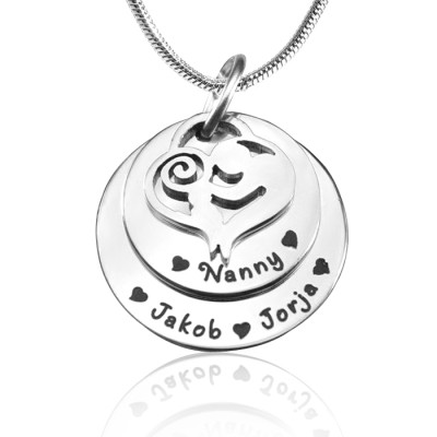 Personalised Sterling Silver Double Disc Necklace for Mom